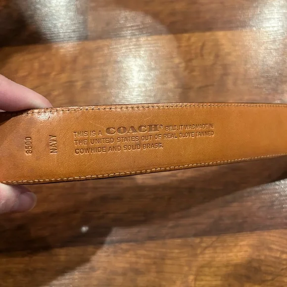 Coach Black Leather Belt Women’s Size Small Brass Buckle - Picture 3 of 6